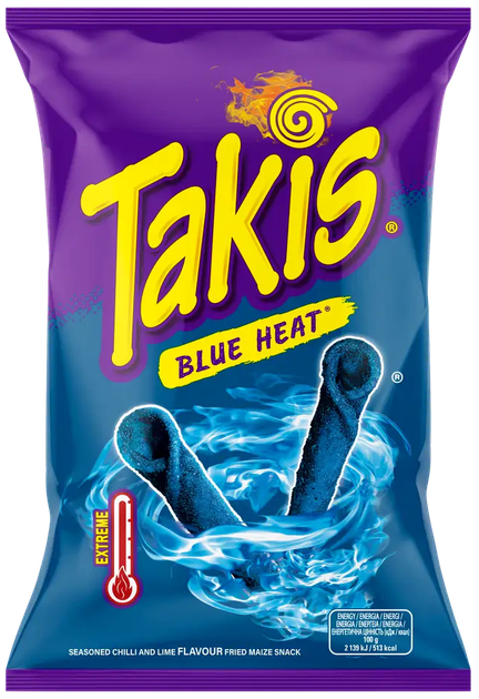 Чипси Takis Blue Heat Чилі лайм 100 г - Фото 1 Чипси Takis Blue Heat Чилі лайм 100 г - изображение 1