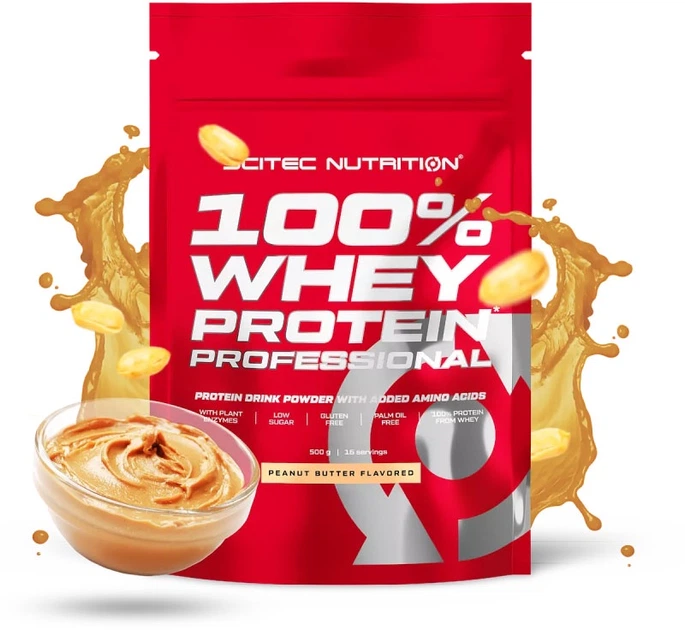 Сывороточный протеин Scitec Nutrition 100% Whey Protein Prof порошок 500 г Арахисовое масло (5999100021921) - Фото 3 Сывороточный протеин Scitec Nutrition 100% Whey Protein Prof порошок 500 г Арахисовое масло (5999100021921) - изображение 3