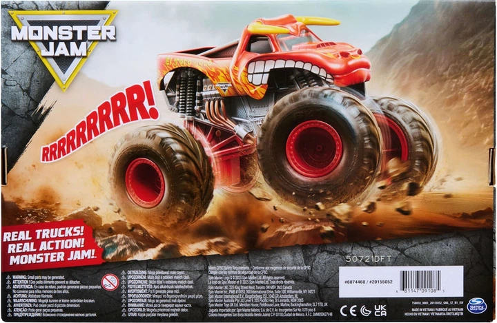 Монстр-трак Spin Master Monster Jam Rev 'N Roar El Toro Loco масштаб 1:15 (681147091085) - Фото 7 Монстр-трак Spin Master Monster Jam Rev 'N Roar El Toro Loco масштаб 1:15 (681147091085) - зображення 7