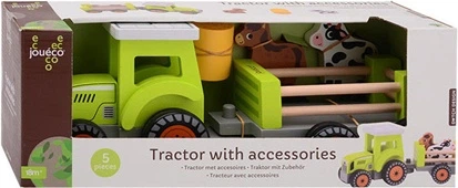 Drewniany zestaw do zabawy Joueco traktor z przyczepą i zwierzętami (8711866801640) - Zdjęcie 1 Drewniany zestaw do zabawy Joueco traktor z przyczepą i zwierzętami (8711866801640) - obraz 1