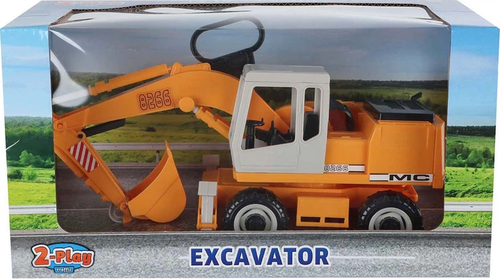Koparka 2-Play 27 cm w skali 1:24 Żółta (8713219529300) - Zdjęcie 1 Koparka 2-Play 27 cm w skali 1:24 Żółta (8713219529300) - obraz 1