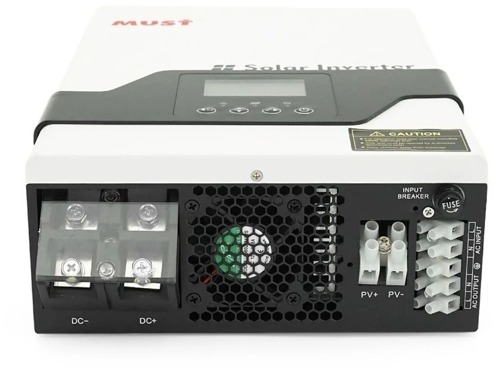 Гибридный инвертор Must PV18-1012VMPK, 1Ф, 1000W, 12V, ток заряда 10/20A, 230V/4.35A, MPPT 60А, 105 Vdc (YT46121) - изображение 3