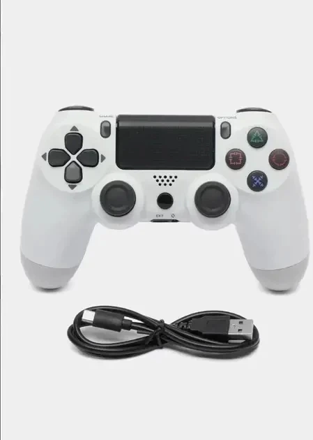 Геймпад DoubleShock 4 Wireless Controller Bluetooth з вібрацією білий - Фото 3 Геймпад DoubleShock 4 Wireless Controller Bluetooth з вібрацією білий - изображение 3