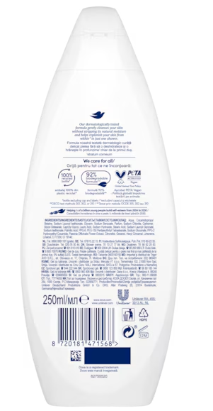 Żel pod prysznic Dove Delikatność piwonii 250 ml (8720181471568) - obraz 2