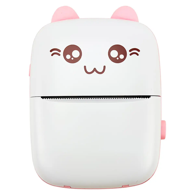 Портативний міні принтер термопринтер Mini printer Pink - зображення 3