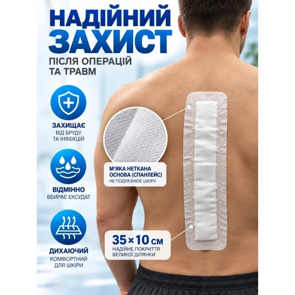 Пластырь хирургический ВОЛЕС 35×10 см стерильный одноразовый - Фото 2 Пластырь хирургический ВОЛЕС 35×10 см стерильный одноразовый - изображение 2