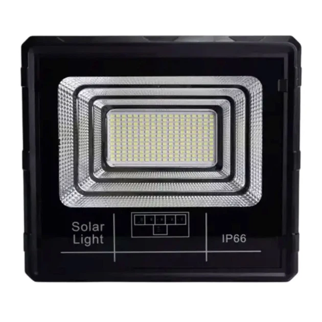 Уличный светодиодный прожектор 400 Вт 330 LED с солнечной панелью 32x5,5 см черный ABS пластик - изображение 5