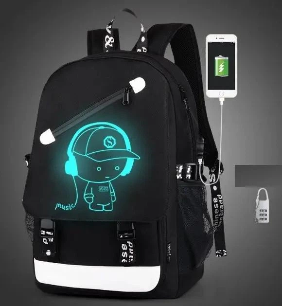 Рюкзак Senkey & Style Music з USB світиться в темряві - Фото 1 Рюкзак Senkey & Style Music з USB світиться в темряві - зображення 1