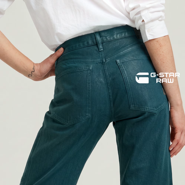 Жіночі вощені смарагдові джинси бойфренд Bowey 3D Boyfriend G-Star Raw, розмір M (W29 L32) (d25372-d436-g760) - изображение 4