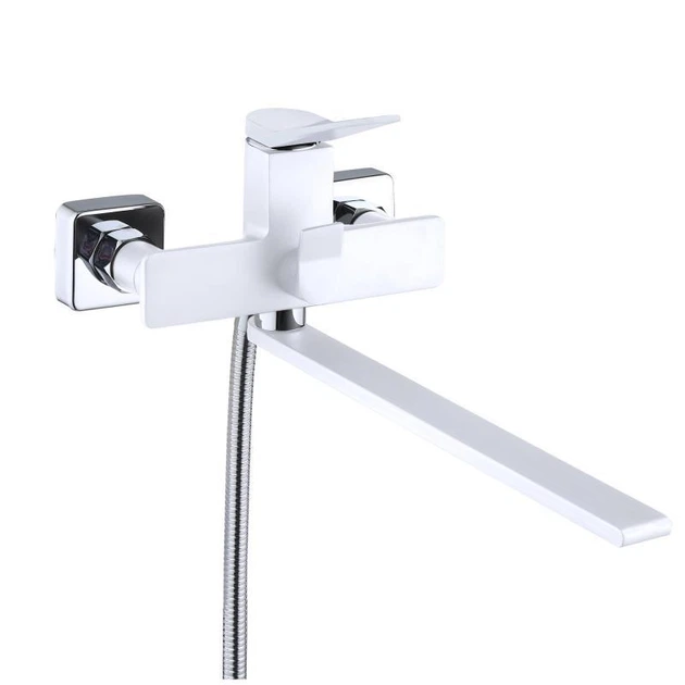 Смеситель для ванны Qtap Presto с душевым гарнитуром QTPRE2601CRW45578 белый/хром - изображение 3