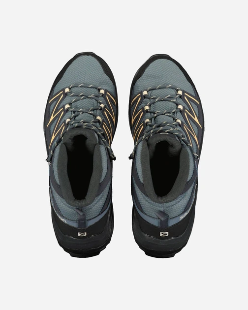 Трекінгові водовідштовхуючі черевики Salomon Daintree Mid GTX жіночі повсякденні гортекс чорні з сірим Розмір 37 - Фото 4 Трекінгові водовідштовхуючі черевики Salomon Daintree Mid GTX жіночі повсякденні гортекс чорні з сірим Розмір 37 - изображение 4