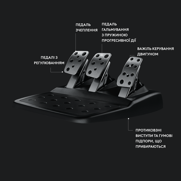 Ігровий комплект Logitech G29 Driving Force для ПК/PS4/PS5 + Бездротова ігрова гарнітура Logitech G321 Black (991-000585) - зображення 9