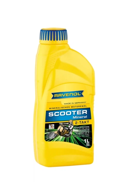 Масло для скутера 2T Ravenol Scooter Mineral минеральное 1 л 1153150-001 - Фото 1 Масло для скутера 2T Ravenol Scooter Mineral минеральное 1 л 1153150-001 - изображение 1