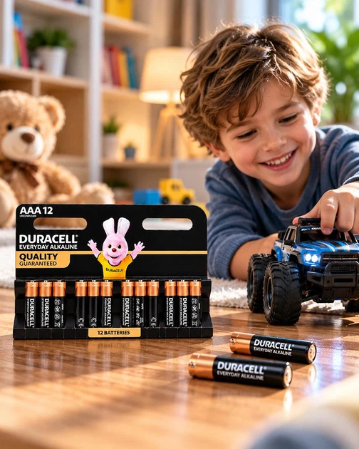 Батарейки лужні Duracell Everyday Alkaline AAA (LR03 / MN2400) 1.5 В, 12 шт. в упаковці (5000394172913) - зображення 3