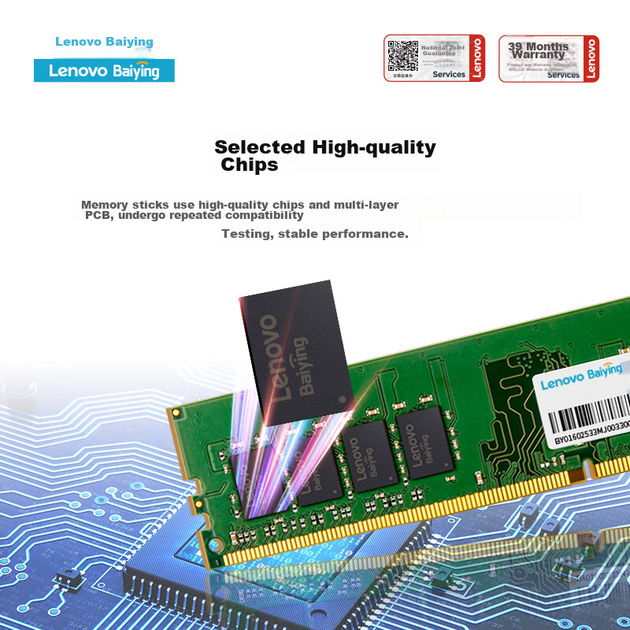 Оперативная память Lenovo DDR4-3200 8192MB PC4-25600, для настольных ПК Lenovo - изображение 4