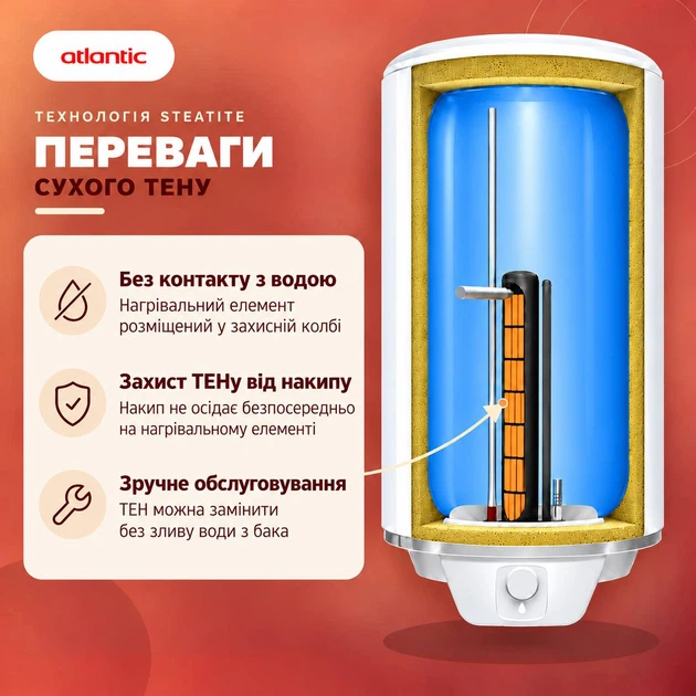 Бойлер Atlantic Steatite Elite VM 050 D400S-2-BC - изображение 8
