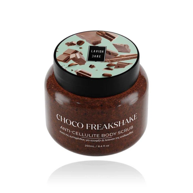 Скраб для тіла антицелюлітний LAVISH CARE BODY SCRUBS - CHOCO FREAKSHAKE шоколад з кавою, 250 мл - зображення 2