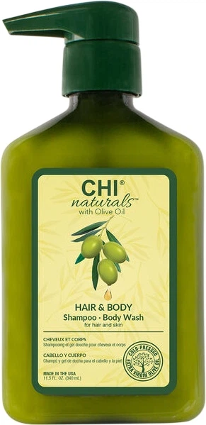 Szampon do włosów i ciała CHI Naturals z oliwą z oliwek 340 ml (633911879092) - Zdjęcie 1 Szampon do włosów i ciała CHI Naturals z oliwą z oliwek 340 ml (633911879092) - obraz 1