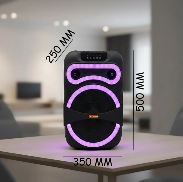 Портативна Bluetooth колонка MS-1201BT-W, 50 Вт, з мікрофоном, караоке, FM-радіо, USB/AUX/SD - Фото 3 Портативна Bluetooth колонка MS-1201BT-W, 50 Вт, з мікрофоном, караоке, FM-радіо, USB/AUX/SD - зображення 3