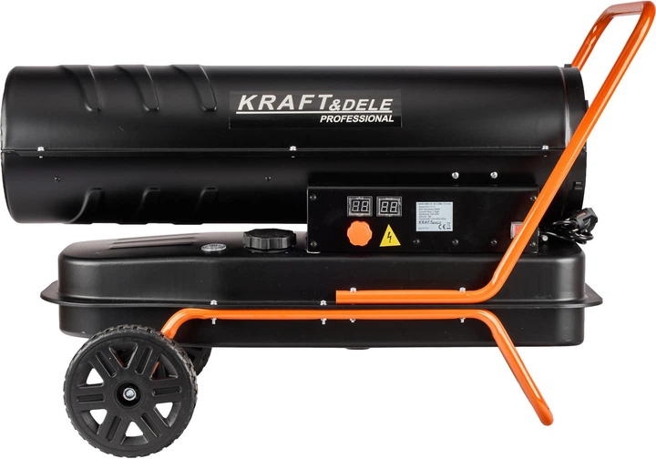 Дизельная тепловая пушка 35000 Вт Kraft&Dele KD11711 с автоматическим термостатом и воздушным потоком 720 м³/час для склада, мастерских и хозяйственных зон - изображение 6