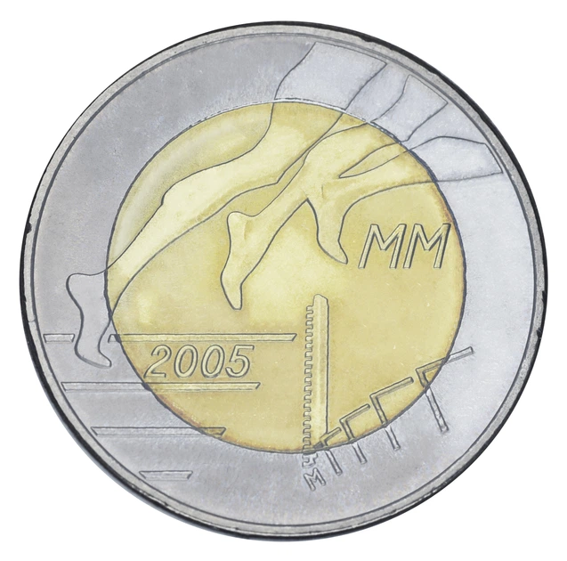 Монета Финляндия 5 евро 2005 Биметалл UNC Чемпионат мира по лёгкой атлетике - изображение 2