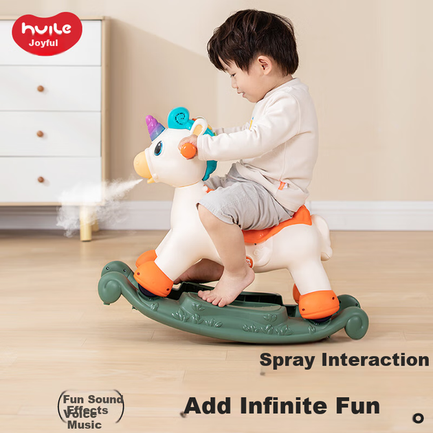 Игрушка-качалка HUILE TOYS для малышей от 1 до 3 лет, музыкальный спрей для развития слуха, материал ABS, подарок на день рождения или первый день рождения. - Фото 5 Игрушка-качалка HUILE TOYS для малышей от 1 до 3 лет, музыкальный спрей для развития слуха, материал ABS, подарок на день рождения или первый день рождения. - изображение 5