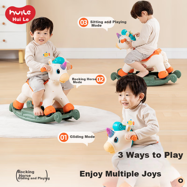 Игрушка-качалка HUILE TOYS для малышей от 1 до 3 лет, музыкальный спрей для развития слуха, материал ABS, подарок на день рождения или первый день рождения. - Фото 7 Игрушка-качалка HUILE TOYS для малышей от 1 до 3 лет, музыкальный спрей для развития слуха, материал ABS, подарок на день рождения или первый день рождения. - изображение 7