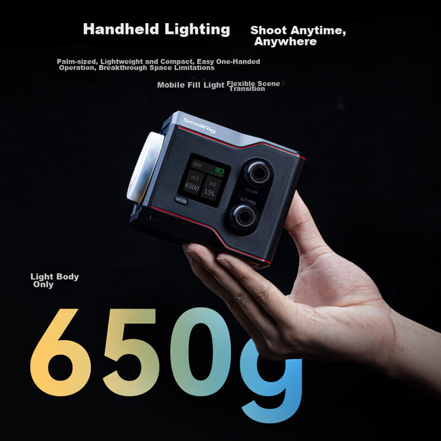 SmallRig RC60B Двоколірний безперервний світлодіодний відеосвітло Професійна трансляція фотографії COB-камера Студійний портрет М'яке світло 4518 - зображення 7