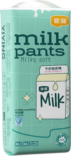Подгузники Yiying Milk Pants XL (11.5-14 кг), 36 шт - Фото 1 Подгузники Yiying Milk Pants XL (11.5-14 кг), 36 шт - изображение 1