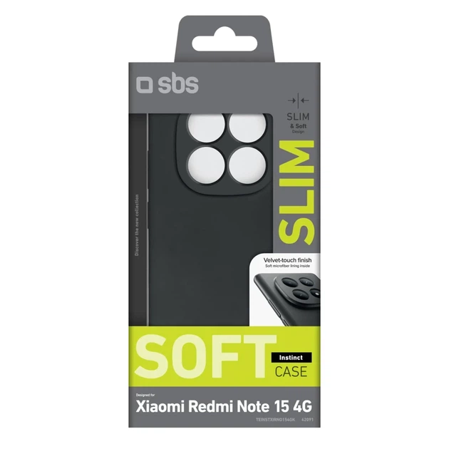 Чехол SBS Instinct для Xiaomi Redmi Note 15 Black (8018417542091) - изображение 2