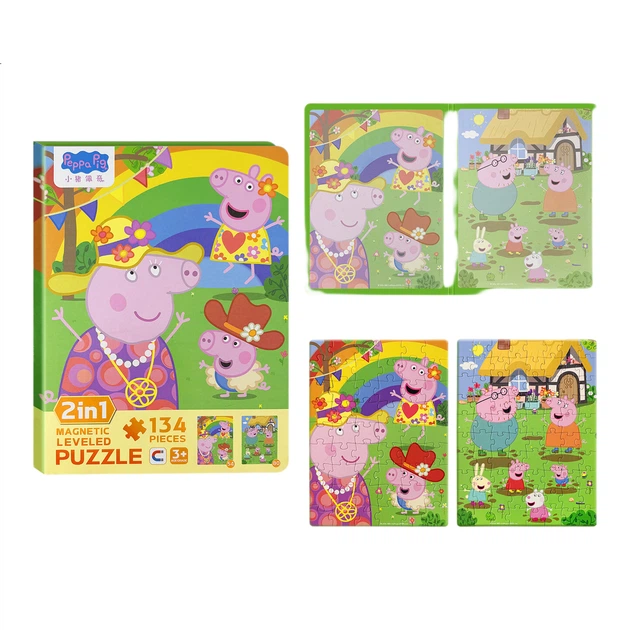 Магнітний пазл Dayanxiaowa Peppa Pig, розвиваюча іграшка для дітей віком 3-6 років, магнітна гра-головоломка, подарунок на день народження для хлопчиків та дівчаток віком від 2 років - зображення 3