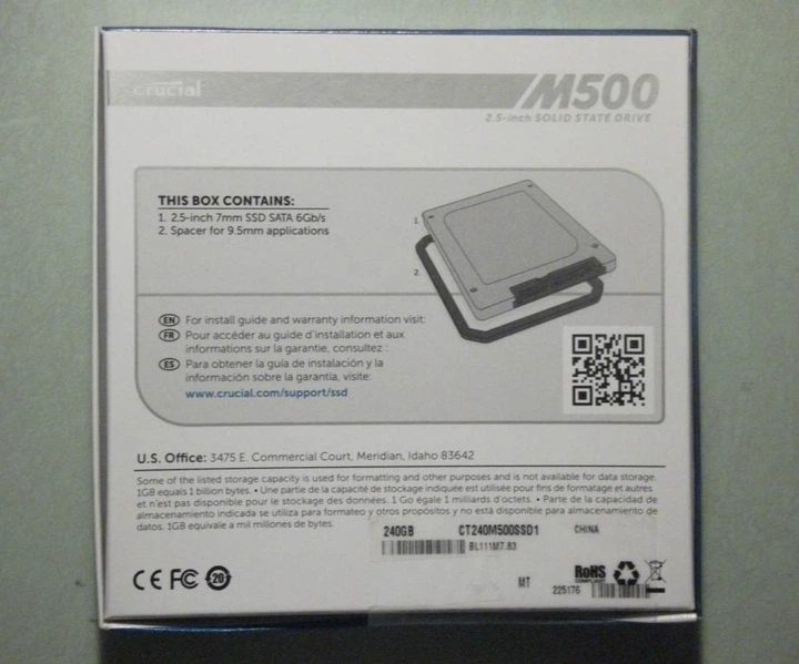 Твердотельный SSD накопитель Crucial M500 2.5" SATA III 240Gb - изображение 3