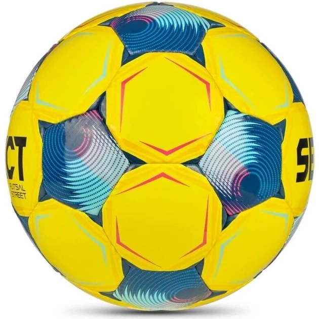 Футзальный мяч Select FUTSAL STREET (FIFA BASIC) V26 желто-темно-сине-розовый Размер 4 106427-001 - изображение 3