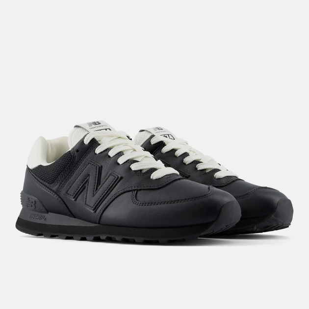 Мужские черные кроссовки New Balance 574 Leather 41,5 (8) 26 см (M5742VV) - Фото 2 Мужские черные кроссовки New Balance 574 Leather 41,5 (8) 26 см (M5742VV) - изображение 2