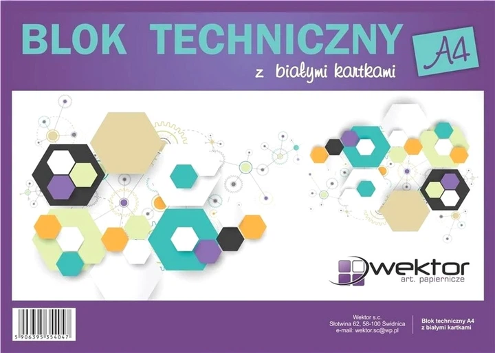 Zestaw bloków technicznych Wektor A4 10 arkuszy Biały 10 szt (5906395355211) - obraz 2