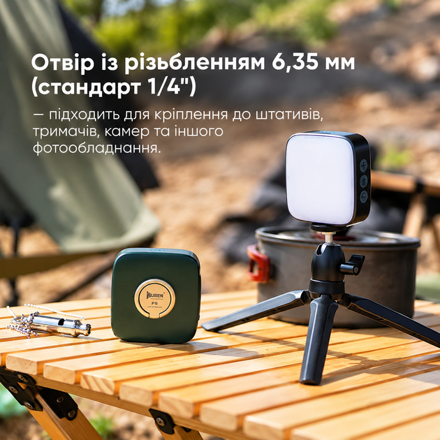 Кемпінговий ліхтар Wuben F5, 500 лм, 190 год, 5200 мА·год, павербанк, 9 режимів роботи, магніт, кільце, водонепроникний, ударостійкий, IP64, power bank Чорний (6971196510908) - Фото 7 Кемпінговий ліхтар Wuben F5, 500 лм, 190 год, 5200 мА·год, павербанк, 9 режимів роботи, магніт, кільце, водонепроникний, ударостійкий, IP64, power bank Чорний (6971196510908) - зображення 7