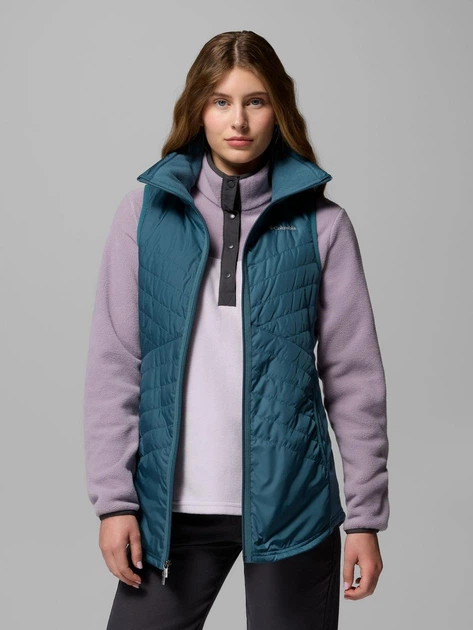 Теплый жилет короткий женский Columbia 201546377 XL Бирюзовый (1163061377) - изображение 4