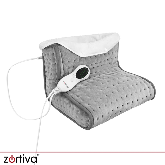 Электрогрелка для ног Zortiva 28265 с пультом и таймером, 10 режимов нагрева, 30–70 °C, 90 Вт, серая - изображение 7