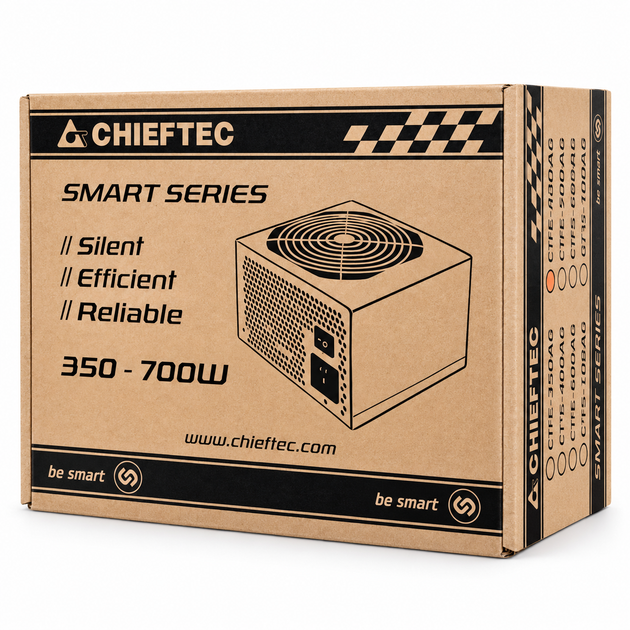 Блок живлення Chieftec SMART 550W з активним PFC та вентилятором 120 мм для комп'ютера (GPS-550A8) - зображення 5