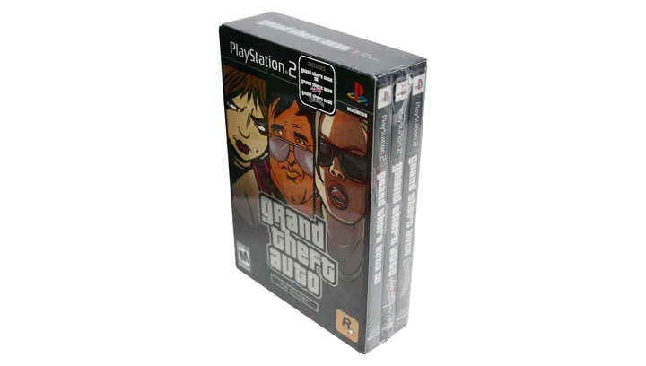 Гра Sony PlayStation 2 Grand Theft Auto III + Vice City + San Andreas Trilogy USA Англійська Версія DVD 3шт - зображення 3