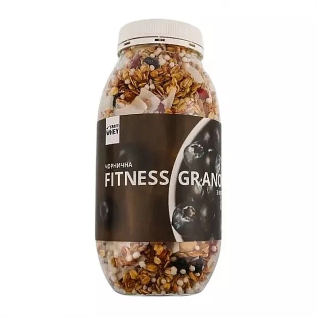 Вівсяна фітнес-гранола Craft Whey Fitness Granola, 450 грам - Чорниця - Фото 1 Вівсяна фітнес-гранола Craft Whey Fitness Granola, 450 грам - Чорниця - зображення 1