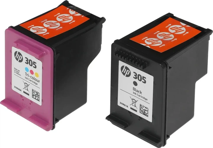 Оригінальний комплект картриджів HP 305 (6ZD17AE), чорний + кольоровий, 2 шт. уцінка - зображення 2