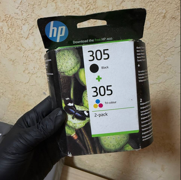 Оригінальний комплект картриджів HP 305 (6ZD17AE), чорний + кольоровий, 2 шт. уцінка - зображення 3