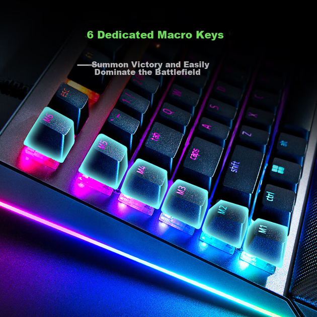 Механическая игровая клавиатура Razer BlackWidow V4 с RGB-подсветкой, для киберспорта, желтые переключатели. - изображение 5