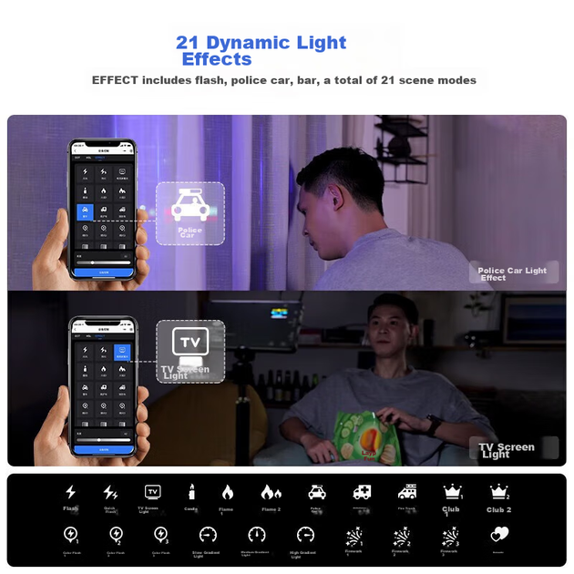 Заповнююче світло Sidande X2049S+Link, ручне заповнююче світло для фотографії, кишенькове світлодіодне освітлення, повнокольорове портативне RGB-заповнююче світло для камери, світло для фото- та відеозйомки для екскурсій по магазинах та зйомки на свіжому - зображення 11