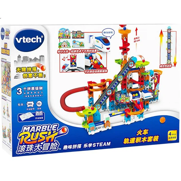 VTech Building Block Track, іграшка-рейка з великими частинками STEAM Electric Track, для хлопчиків та дівчаток віком від 4 років, подарунок на день народження - изображение 2