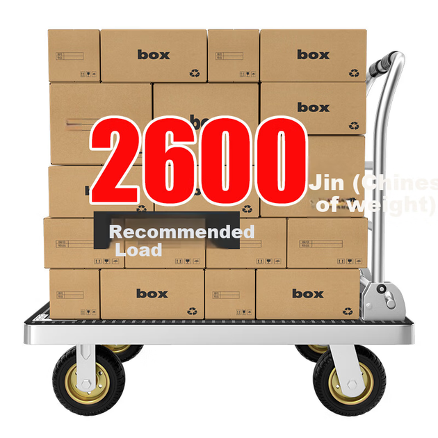 Тележка Shunhe Heavy-Duty Steel Flatbed Cart Hand Truck с утолщенной платформой, грузоподъемность 105x63, модель 2600P400W-HJ. - изображение 4