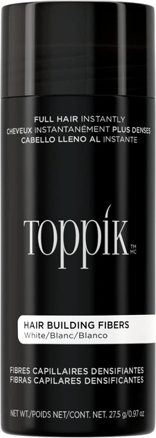 Кератинові волокна для волосся Toppik Hair Building Fibers Білі 27.5 г (667820012073) - Фото 1 Кератинові волокна для волосся Toppik Hair Building Fibers Білі 27.5 г (667820012073) - зображення 1