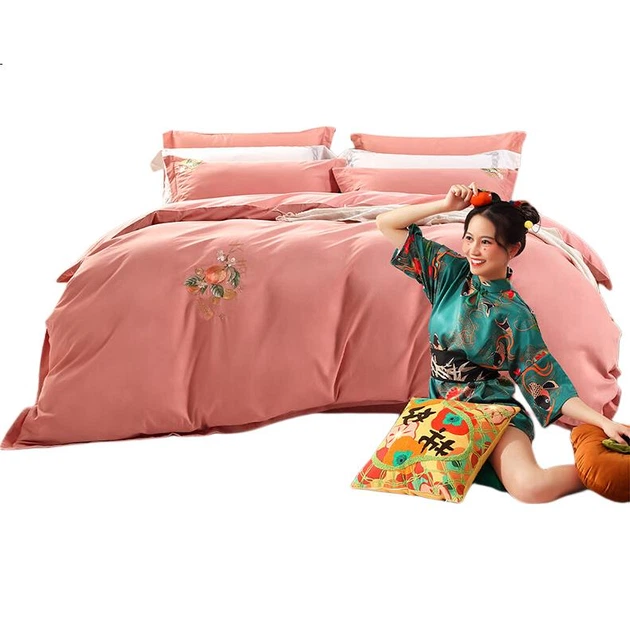 Комплект постільної білизни FUANNA Home Textile з бавовни 60-х років, довговолокнистий чистий бавовняний матовий, двоспальне простирадло 230*229 см - зображення 3