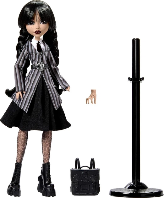 Коллекционная кукла Monster High X Wednesday Addams Венздей Адамс в школьной форме HXJ04 - Фото 6 Коллекционная кукла Monster High X Wednesday Addams Венздей Адамс в школьной форме HXJ04 - изображение 6
